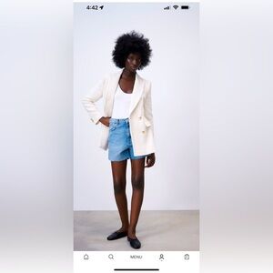 SALE- Zara Double Breasted Textured Weave Jacket